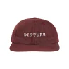 boné logo washed 6 panel burgundy disturb