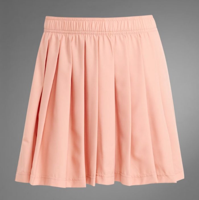 saia plissada rosê blush adidas
