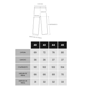 calça cargo high girls black