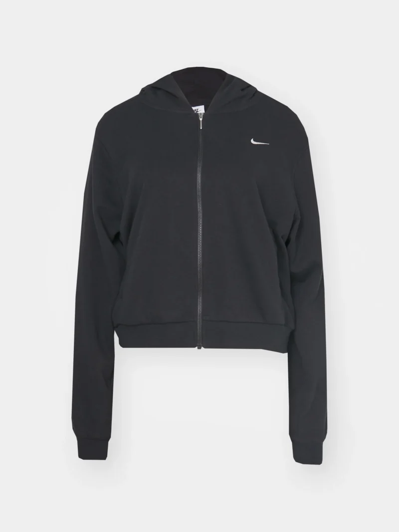 cropped nike french terry black