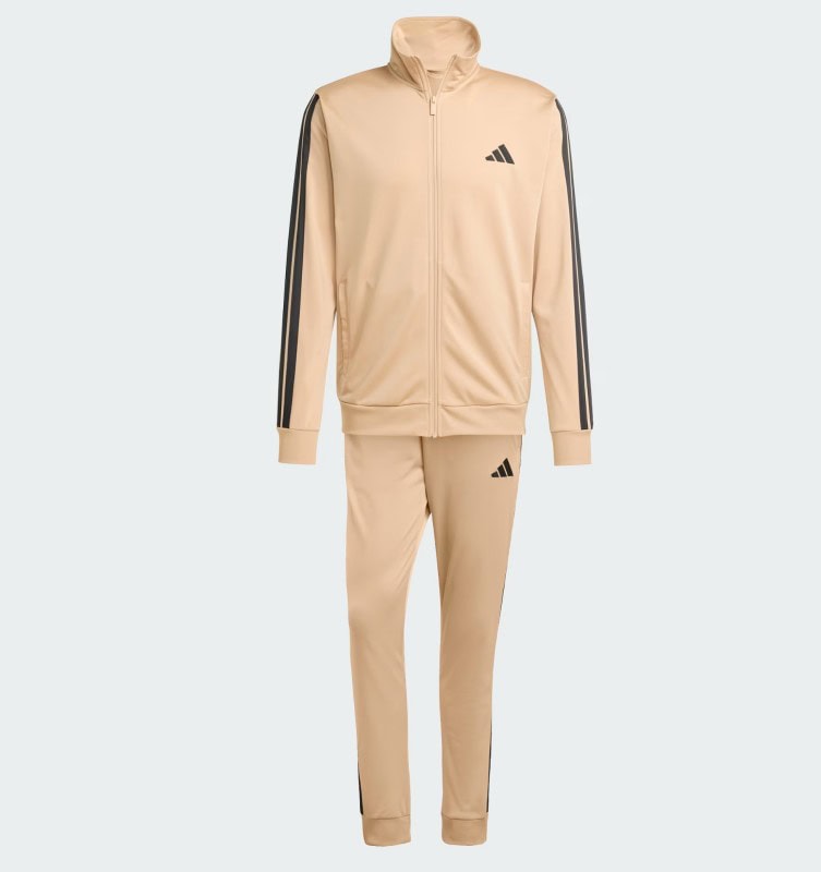 agasalho sportwear 3 stripes sandstone adidas