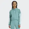 moletom cropped 3strippes green adidas