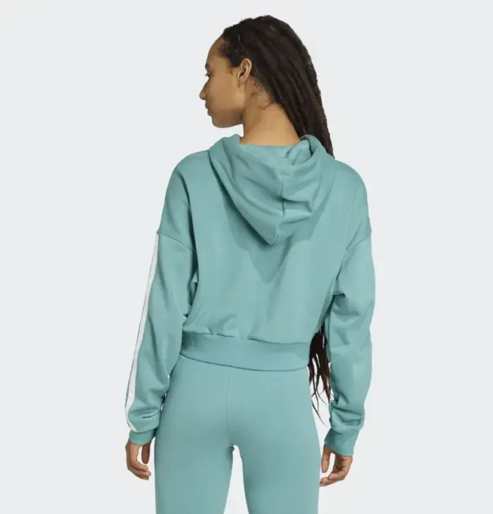 moletom cropped 3strippes green adidas moletom cropped 3strippes green adidas
