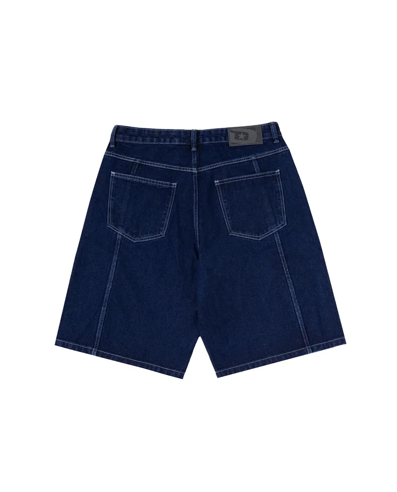 limited denim shorts blue disturb