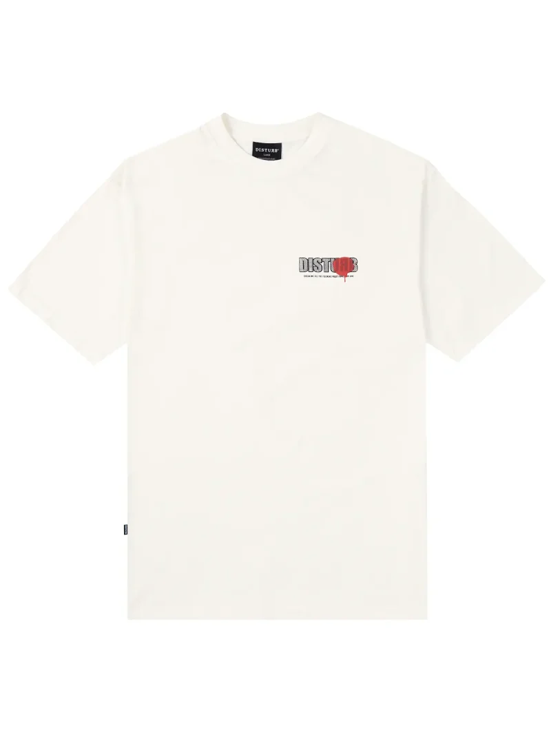 camiseta please do disturb off white