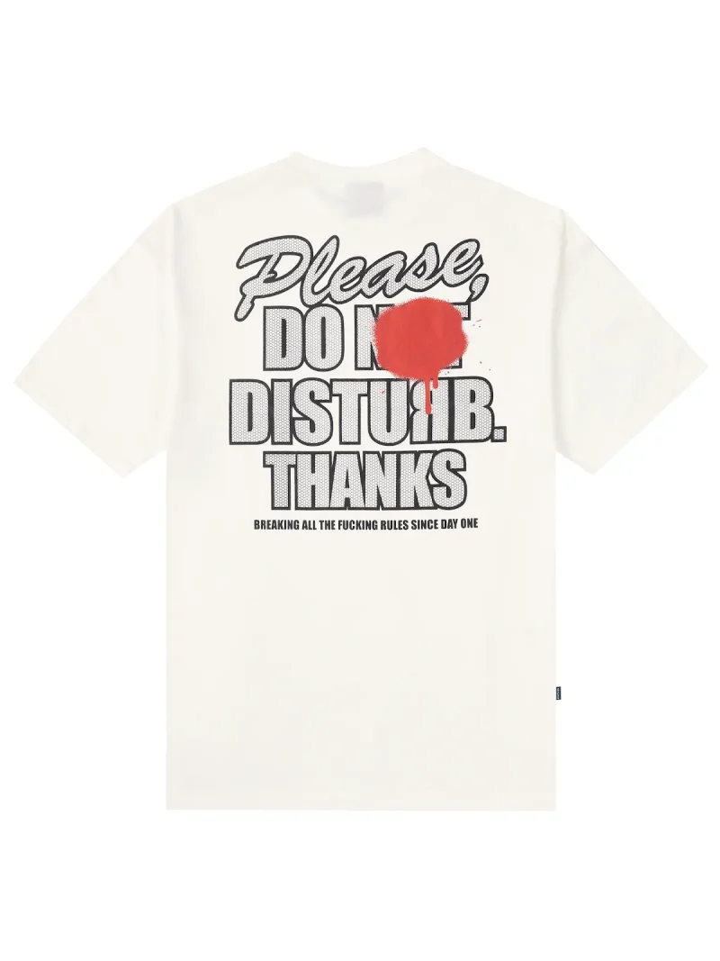 camiseta please do disturb off white