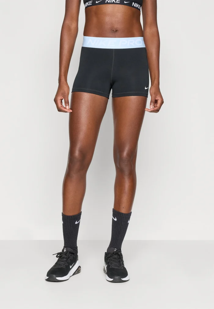 short nike pro 365 black/baby blue short nike pro 365 black/baby blue
