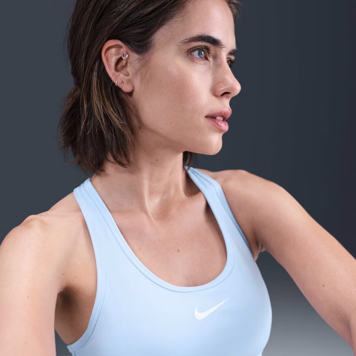 top nike swoosh feminino babyblue top nike swoosh feminino babyblue