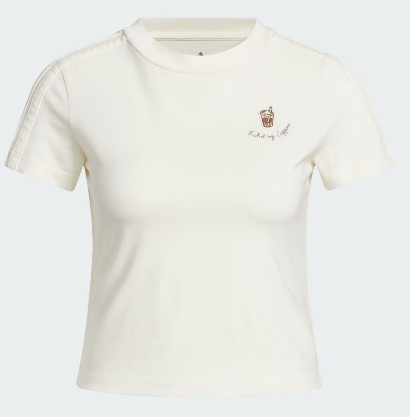 camiseta cropped caffeine adidas