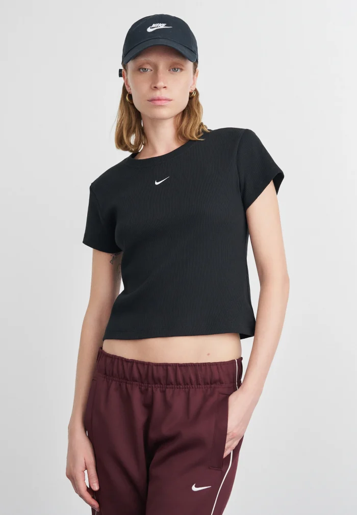baby tee nike essentials black baby tee nike essentials black