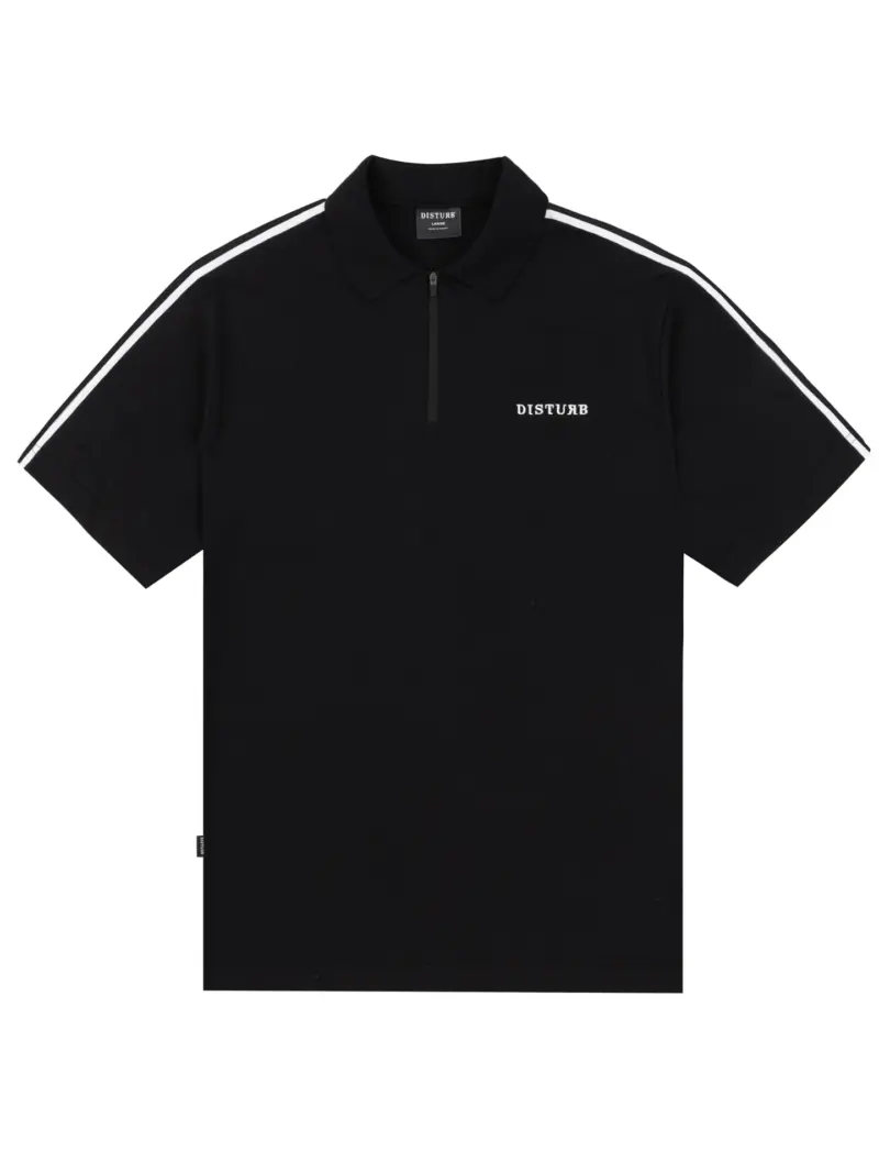 camiseta polo disturb line preta