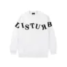 moletom crewneck play logo branco disturb