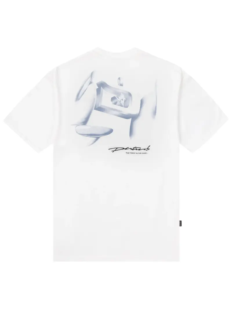 camiseta gem branca disturb