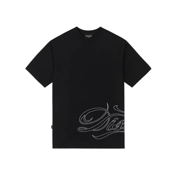 camiseta script preta disturb