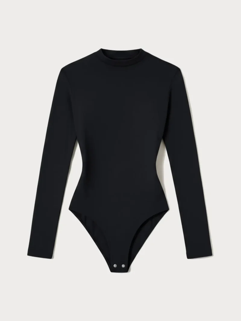 body gola alta em malha preto