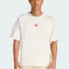 camiseta adidas stadium off white/ pure ruby