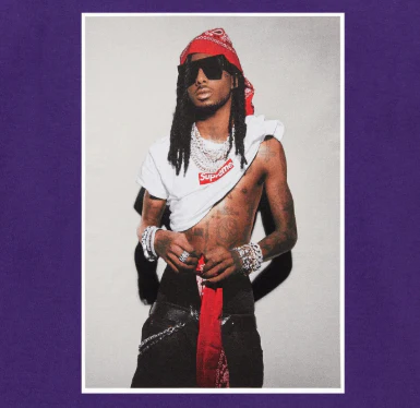 camiseta supreme playboi carti fw25 purple