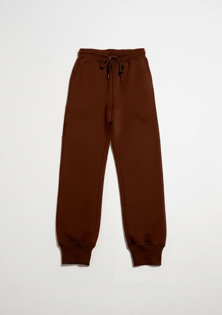 calça feminina jogger em moletom marrom
