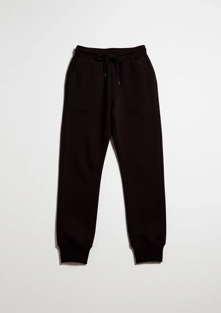 calça feminina jogger em moletom preto