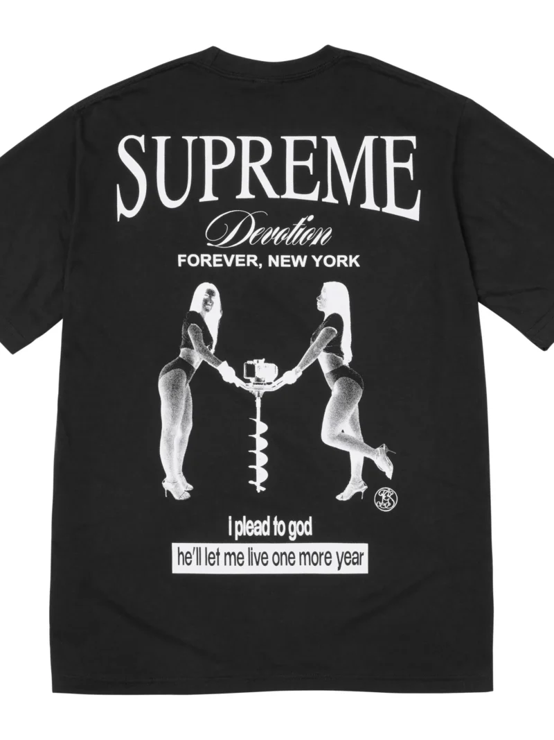 camiseta supreme devotion fw25 black