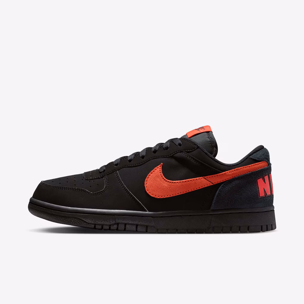nike big low lux black/picante red
