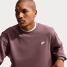 moletom crewneck nike club marrom