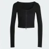 cropped canelado seasonal essentials black