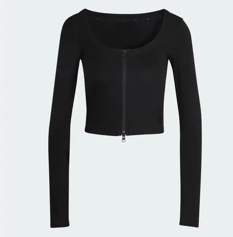 cropped canelado seasonal essentials black