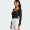cropped canelado seasonal essentials black