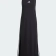 vestido longo racerback essentials três listras adidas