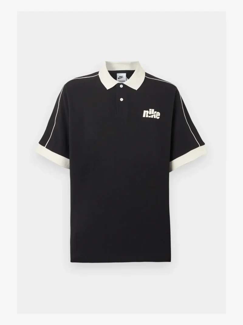 camiseta polo futbol nike sportwear black/sail