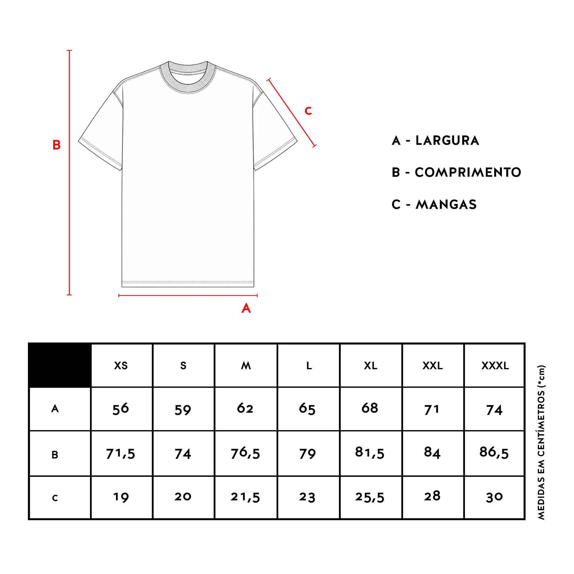 medidas camiseta medidas camiseta